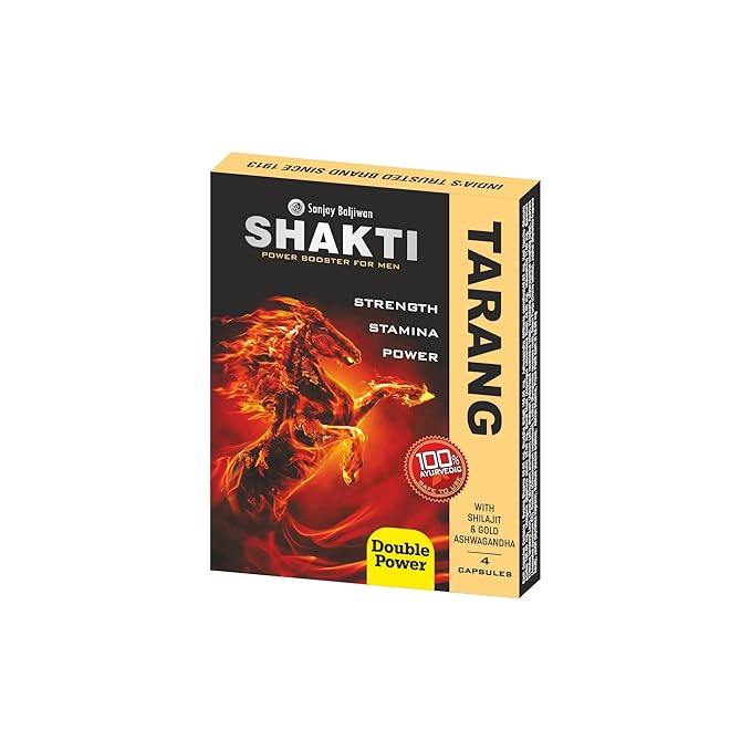 Sanjay Baljiwan Shakti Tarang Power Booster Capsules for men| Double Power | Strength | Stamina | Power | 4 Caps