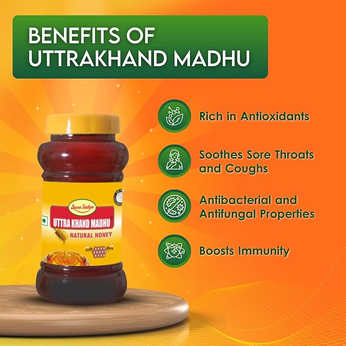 Seva sadan Uttra Khand Madhu Natural Honey 500gram Seva Sadan