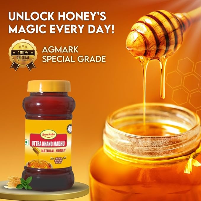 Seva sadan Uttra Khand Madhu Natural Honey 500gram Seva Sadan