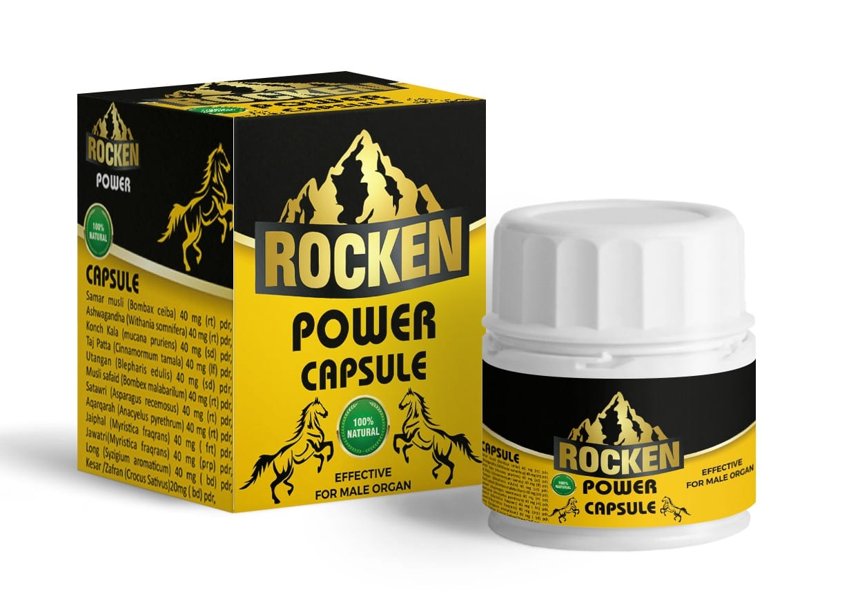 Rocken Power Best Energy capsules for Men | Performance booster | Last long in Bed | Power & stamina| Harder Erection