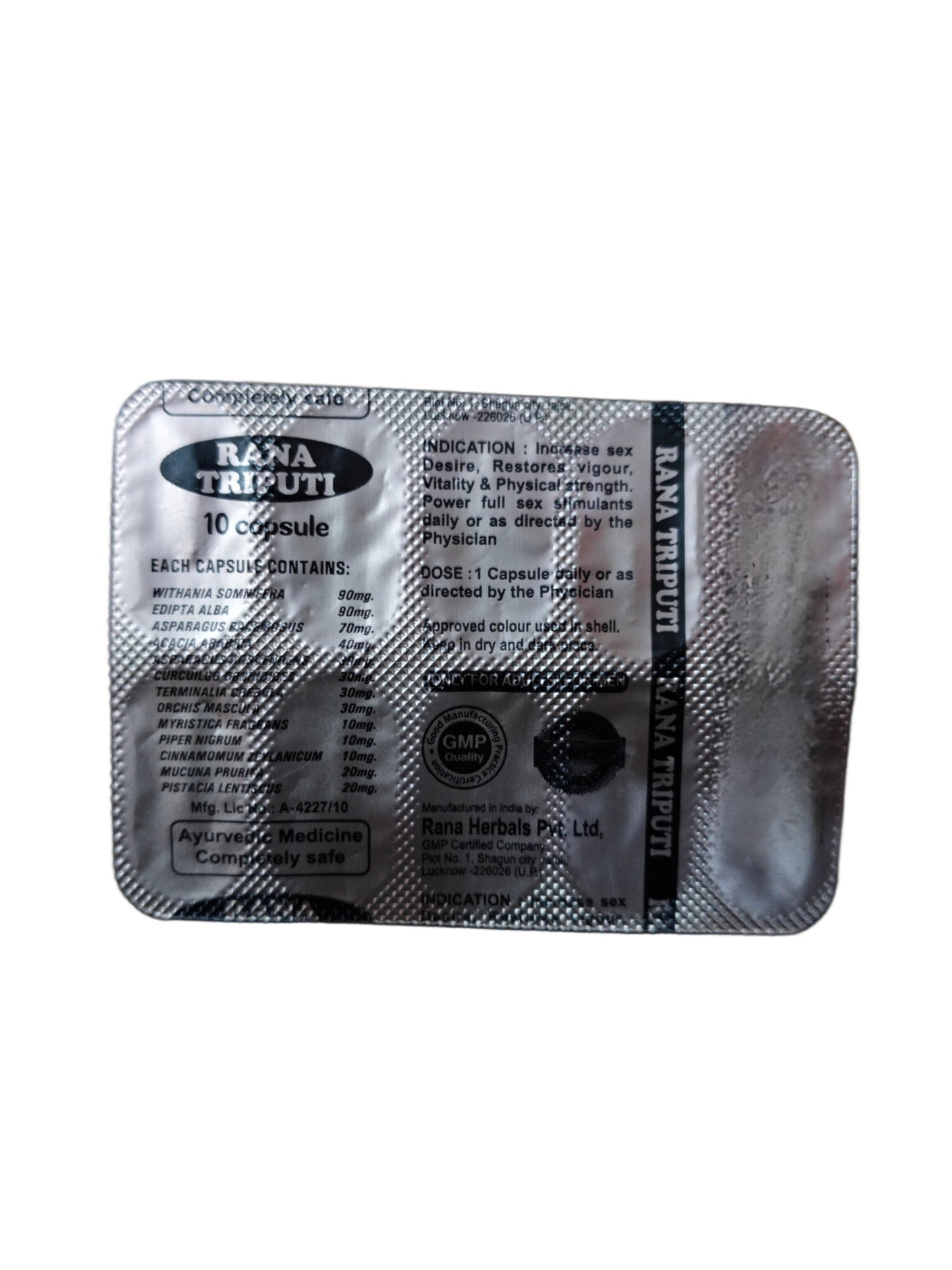 Rana Triputi Capsules (Original) old name Turanti Capsules Rana Herbals
