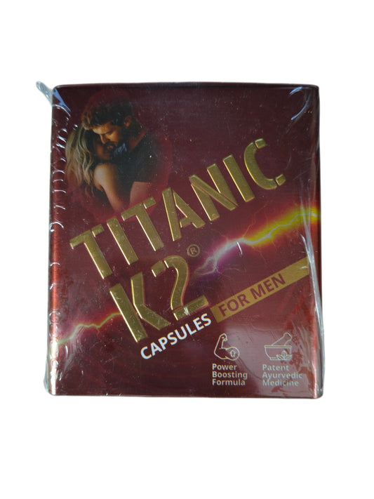 Titanic K2 Power Booster Capsule for Men (6 Each) Mahamaya Drugs
