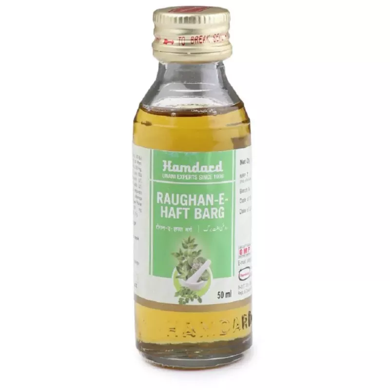 Hamdard Raughan-E-Haft Barg (50ml) - Unani Remedy for Joint Pain, Muscle Pain, and Inflammation Medlelo