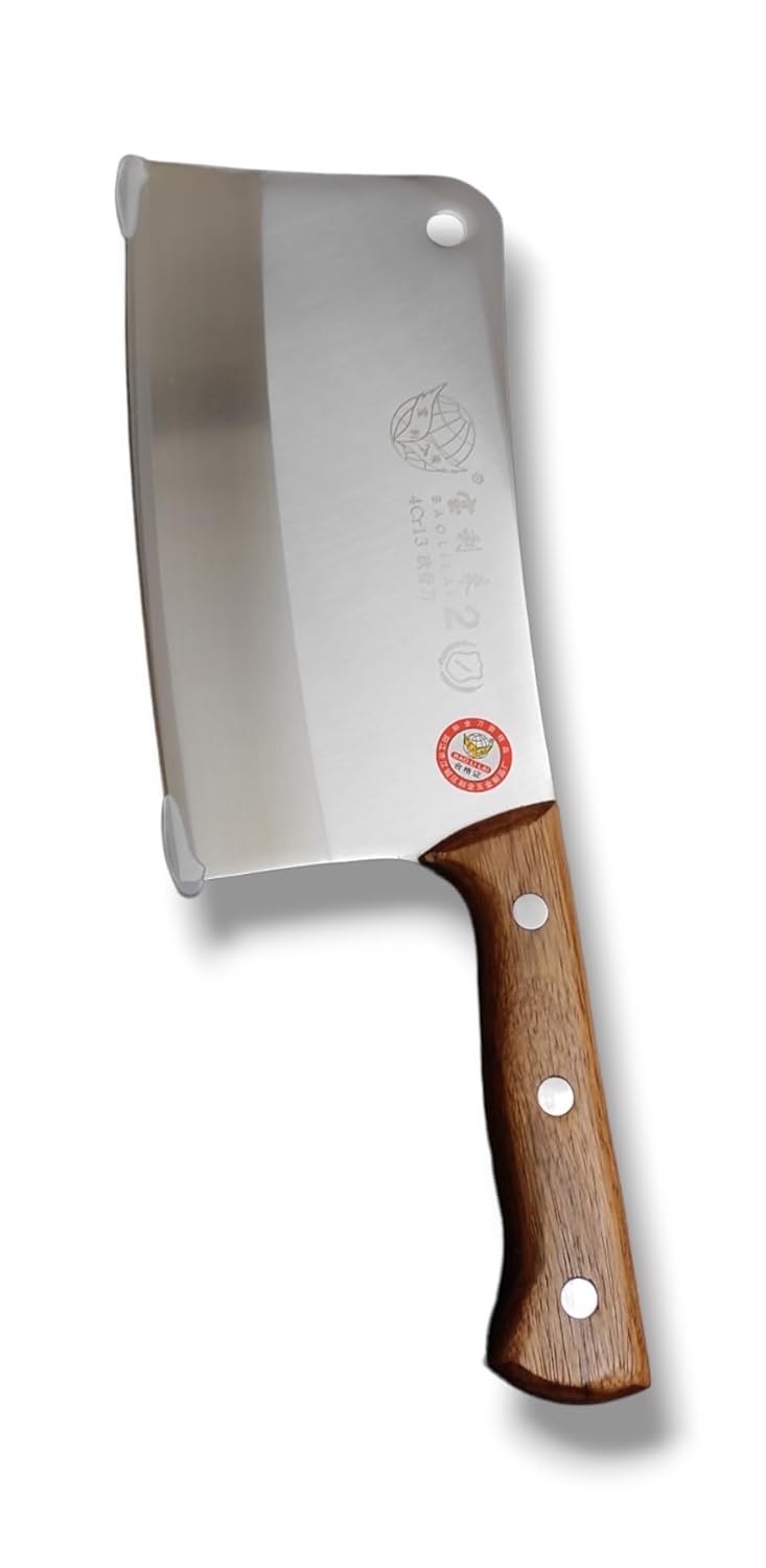 Japanese Chef's Knife with Chopper Wood Handle, Stainless Steel Blade, (Big Size) MedLelo Kitchenware