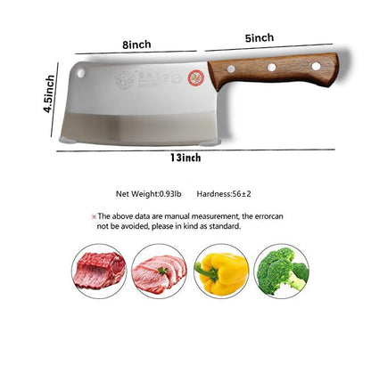 Japanese Chef's Knife with Chopper Wood Handle, Stainless Steel Blade, (Big Size) MedLelo Kitchenware