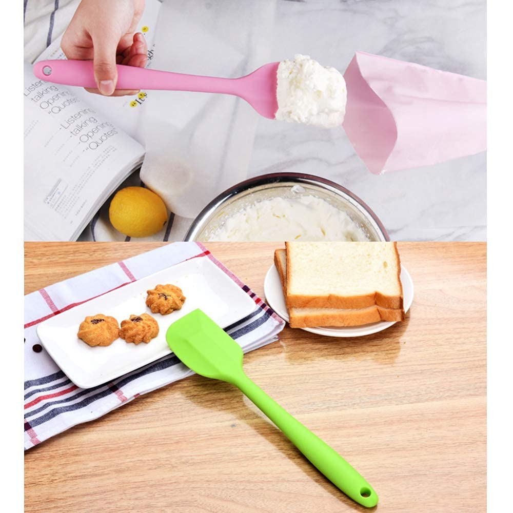 Large Spatula Non-Stick Silicon Spatula Set for Cooking & Baking, (Set of 3) Medlelo