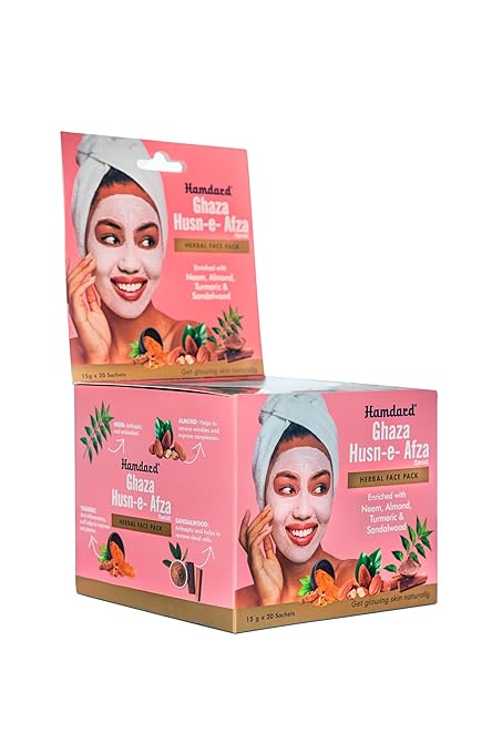 Hamdard Ghaza-Husn-e-Afza Herbal Face Pack – Clear, Glowing Skin Naturally