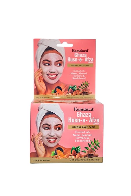 Hamdard Ghaza-Husn-e-Afza Herbal Face Pack – Clear, Glowing Skin Naturally