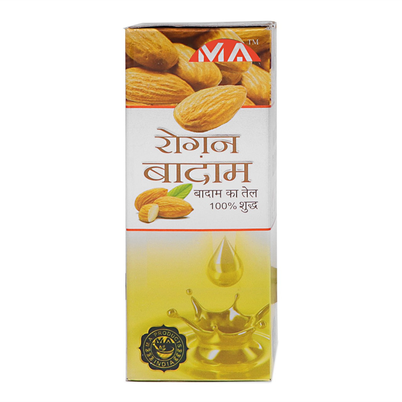 M A ROGHAN-E-BADAM SHIREEN Sweet Almond Oil for Body, Skin & Hair | 100ml | 100% Natural Almond Oil | Supports Memory Enhancement | Aids in Relieving Constipation | Promotes Stronger Muscles | 1 Pack M A Products