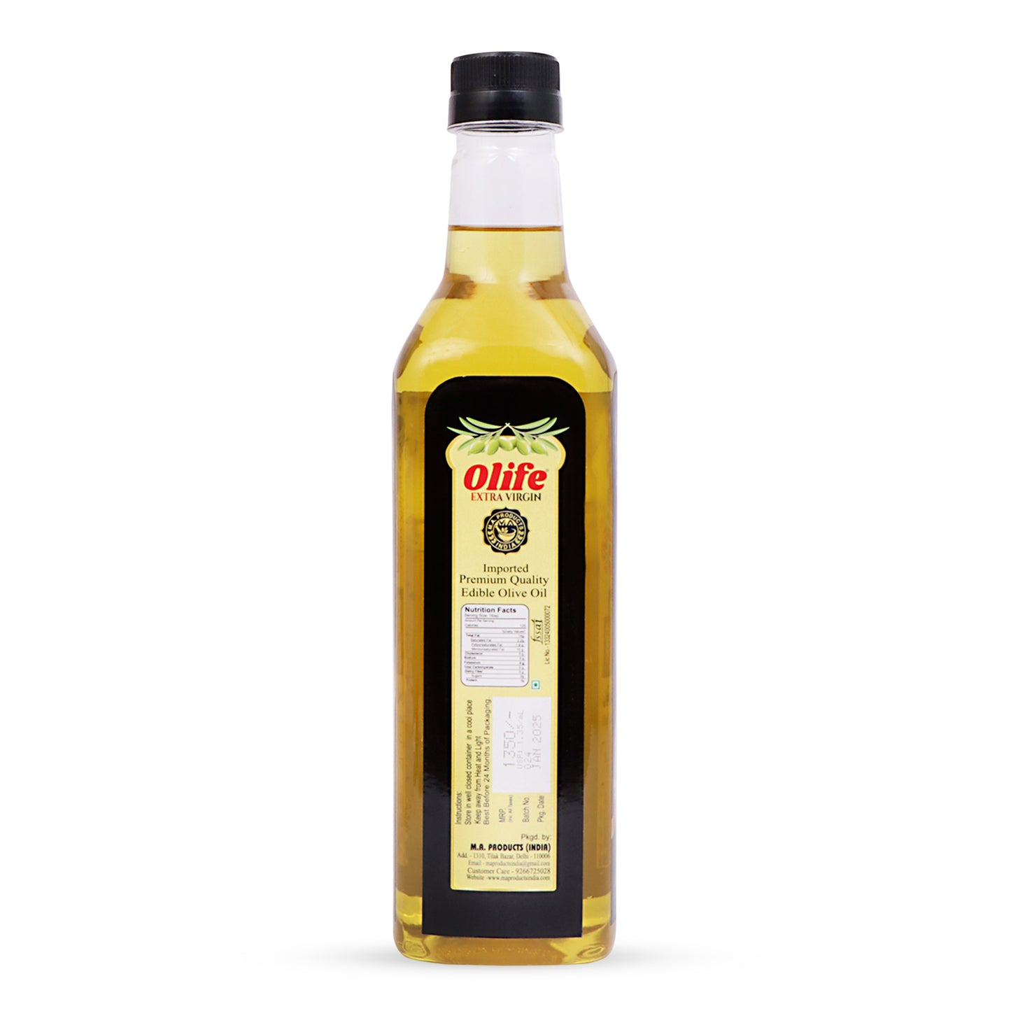 MA Olife Extra Virgin Olive Oil | Edible Olive Oil, massage oil for skin, hair, & baby massage oil