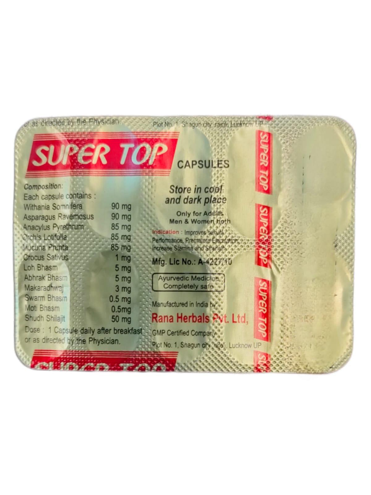 Rana Herbal Super-Top Capsule