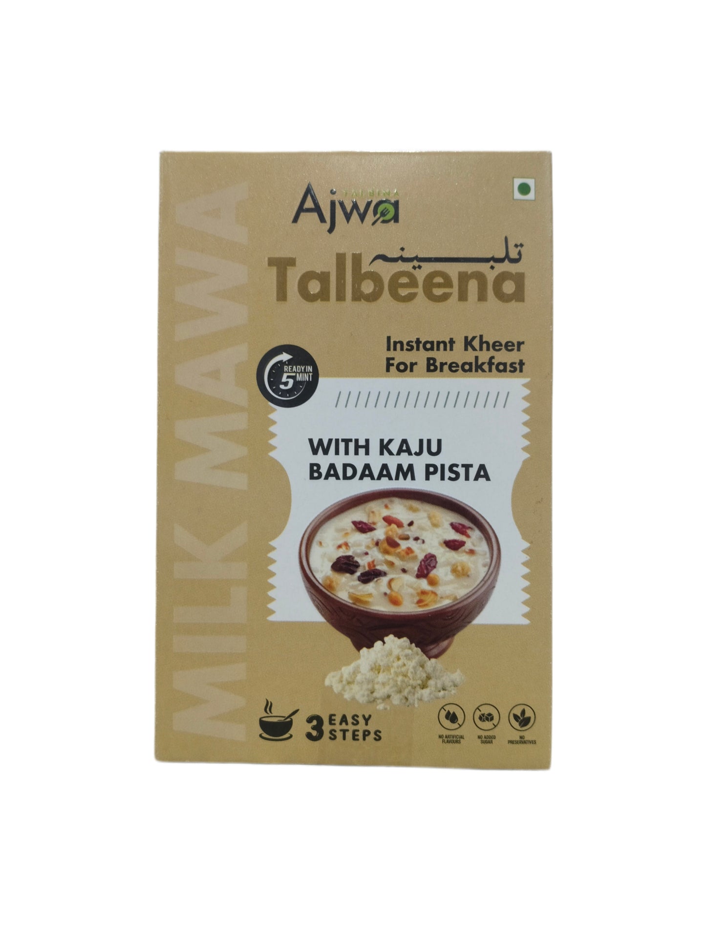 Ajwa Talbeena Instant Kheer for Breakfast with Kaju, Badam, Pista and Sesame seeds (Till) | Good for Calcium Medlelo