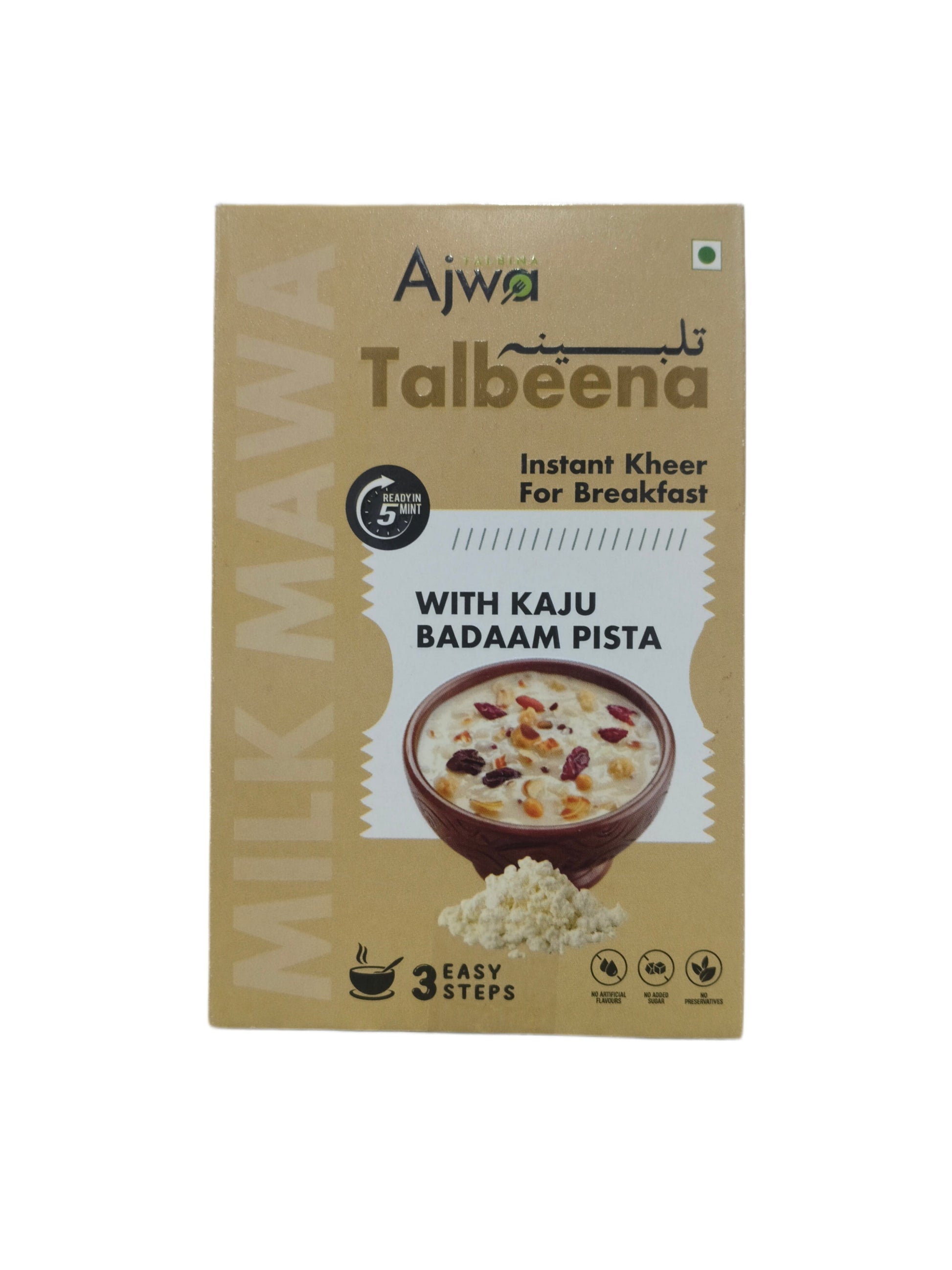 Ajwa Talbeena Instant Kheer for Breakfast with Kaju, Badam, Pista and Sesame seeds (Till) | Good for Calcium Medlelo