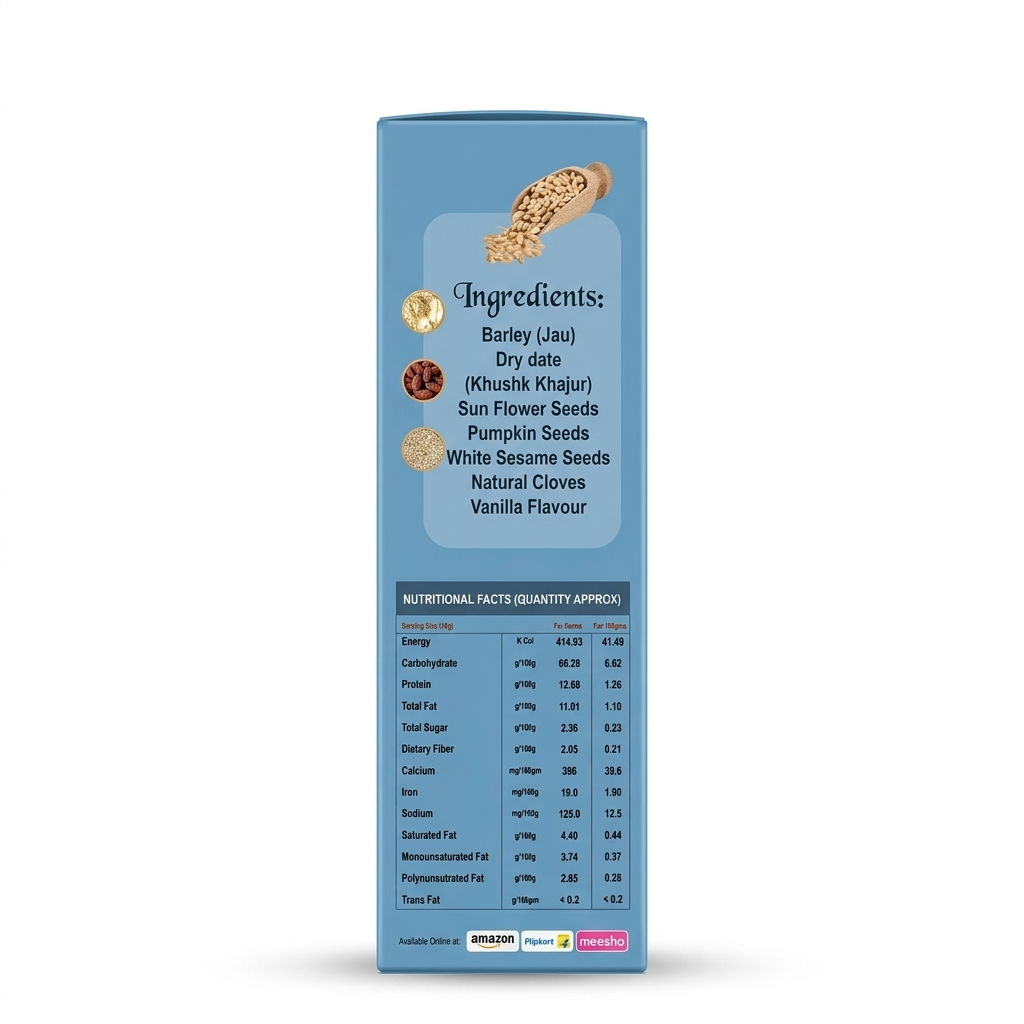 Ajwa Talbeena Instant Kheer for Breakfast with Kaju, Badam, Pista and Sesame seeds (Till) | Good for Calcium Medlelo