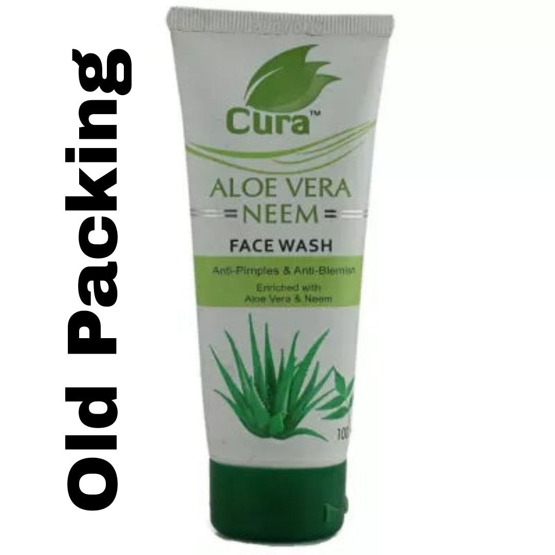 Cura Aloevera Neem Face Wash with Green Tea Extract and Cucumber