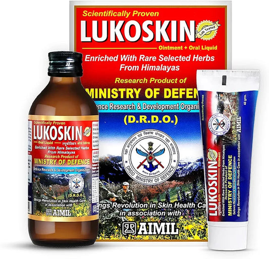 Lukoskin Combo Pack 40 gm Ointment + 100 ml Oral Liquid