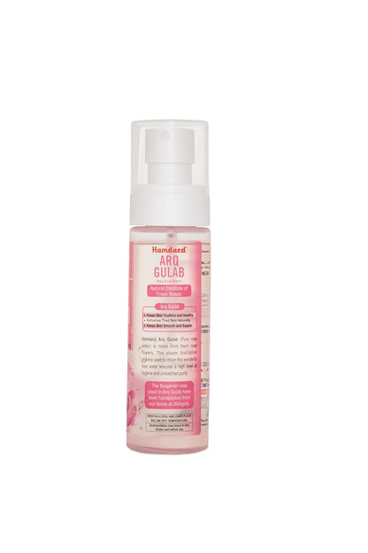 Hamdard Pure Rose Water For Face | 100 ml | Bulgarian Rose for Youthful & Healthy Skin | Face Mist Toner Spray | Hydrates & Tighten Pores - Pack of 1 Hamdard