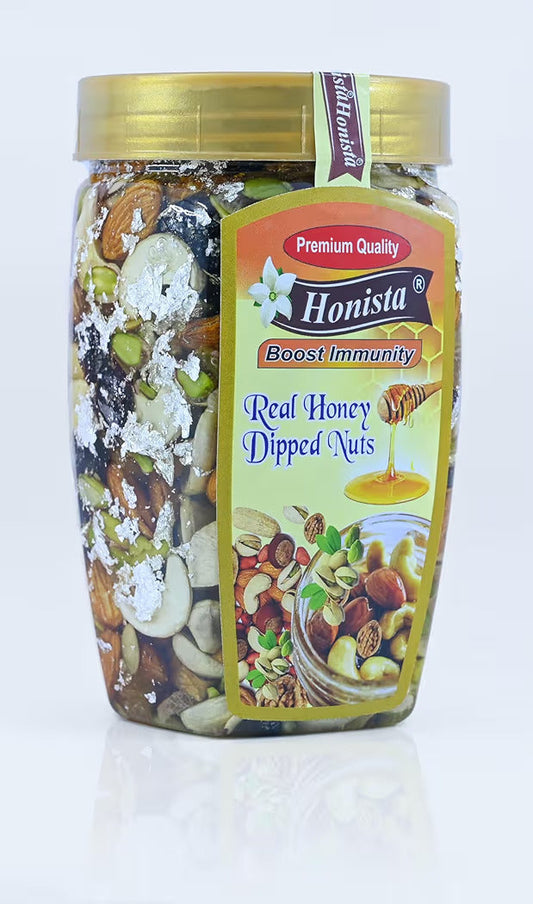 Nearby Honista Premium Honey mixed dryfruits 100% Natural (Khatta Meetha Shahed, we recommend it) Medlelo