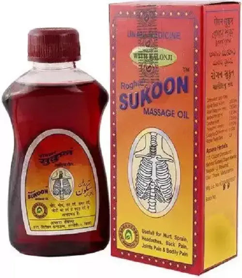 Apsara Roghan Sukoon Massage Oil is made up of herbal ingredients that provides effective massage and relaxation to the body. It provides quick relief as it is fastly absorbed from the affeced areas and treats all kinds of pains in the body. It is completely free from any kind of side effects and is safe to use.