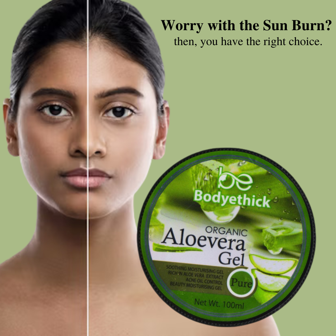 BodyEthic Aloe Vera Gel - Remedy for Soothing Sunburn & Hydrating Skin –  Medlelo